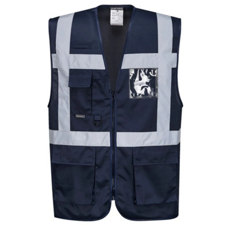 Image of Portwest Iona Executive Hi Vis Vest F476NARL Colour: Navy