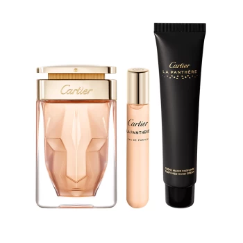 Image of Cartier La Panthere Gift Set 75ml Eau de Parfum + 15ml Eau de Parfum + 40ml Hand Cream