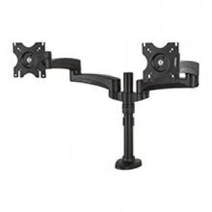 Image of B-Tech Twin Flat Screen Desk Mount with Dual Articulated Arms