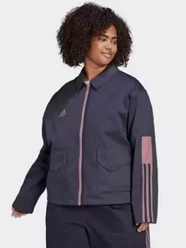 Image of adidas Tiro Cargo Track Top (plus Size), Blue, Size 1X, Women
