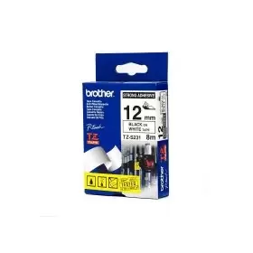 Image of Brother TZe-S231 P-touch Strong Adhesive Black on White Tape 12mm x 8m (Original)