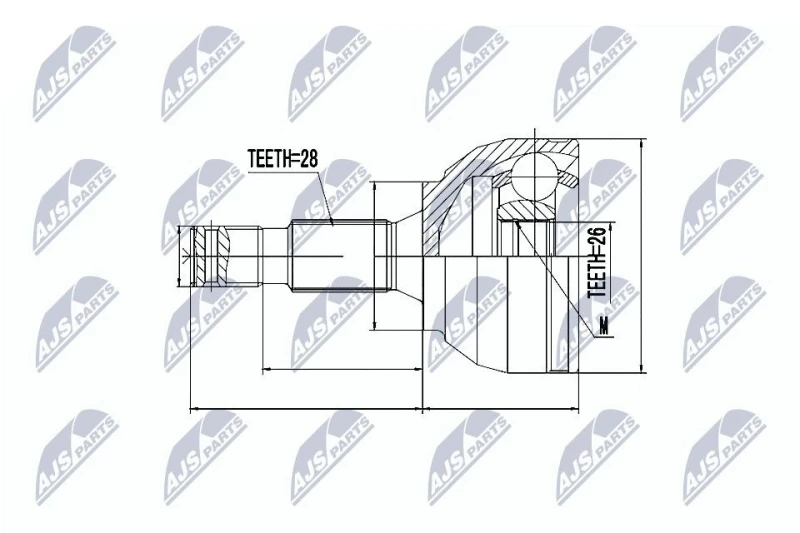 Image of NTY CV joint kit NTY NPZ-CT-021