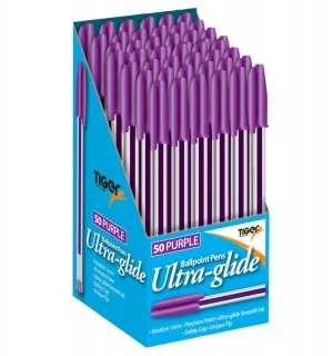 Image of Tiger Ball Point Pens Purple BX50