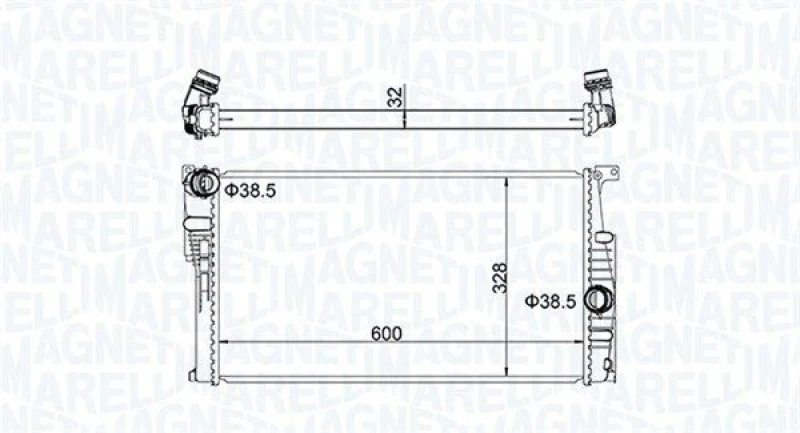 Image of MAGNETI MARELLI Engine radiator MAGNETI MARELLI 350213155100