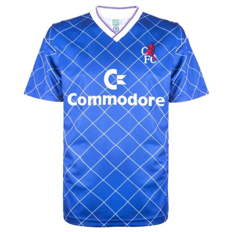 Image of Score Draw Chelsea 1988 Retro Football Shirt CHEL88HPYSS-M M Mens Sportswear