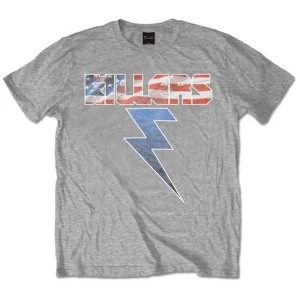 Image of The Killers Bolt America Mens Large T-Shirt - Grey
