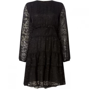 image of Label Lab Sophie burnout dress - Black