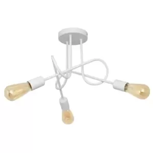 Image of Oxford Multi Arm Semi Flush Ceiling Light White 50cm