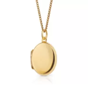 image of JG Signature Gold Plated Oval Locket Necklace