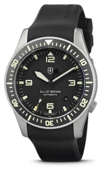 image of Elliot Brown Holton Automatic Black Rubber Strap Vapour Watch