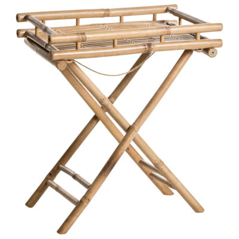 Image of Beliani Side Table Misicuni Bamboo Wood Natural