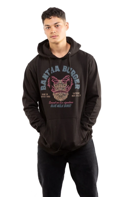 Image of Star Wars Star Wars Bantha Burger Cotton Hoodie Black Black