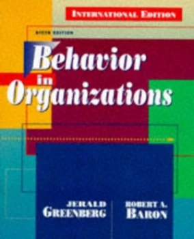 Image of Behavior in Organizations by Jerald Greenberg and Robert a Baron Paperback