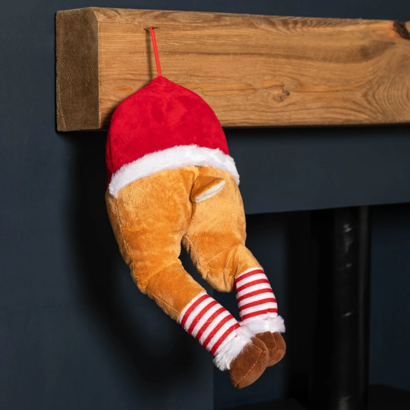 Image of 40cm Battery Operated Animated Door Hanging Reindeer Legs Decoration