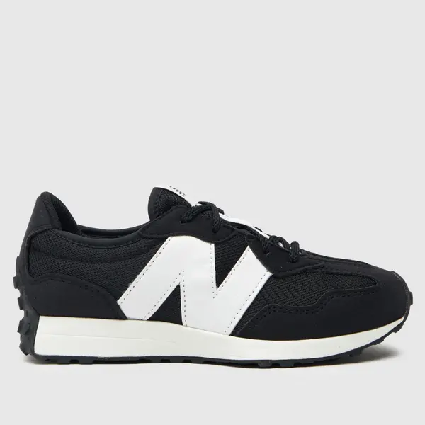 Image of New Balance Black & white 327 Youth trainers Black/White UK 5 (EU 38)