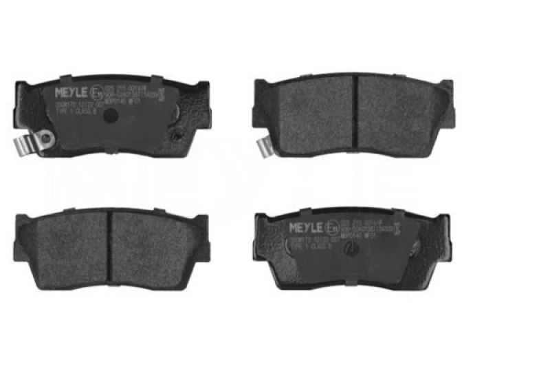 Image of MEYLE 025 215 0014/W Brake pad set Front Axle, with acoustic wear warning, Original Quality, with anti-squeak plate Brake Pad Set,disc brake (402)