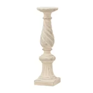 image of Antique Ivory Twisted Candle Column