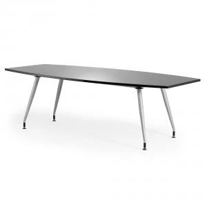 Image of Trexus 2400x1200x800mm Boardroom Table High Gloss Black Ref I000729