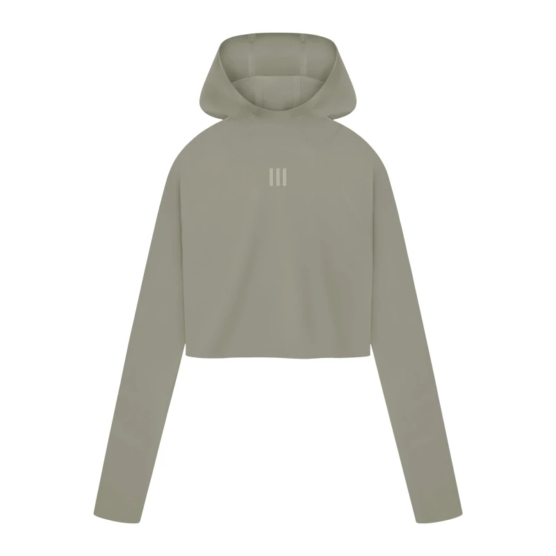 Image of adidas Womens Athletics Cropped Hoodie Clay female 12 (M)