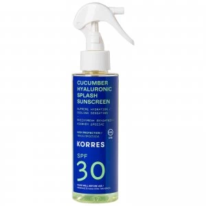 image of Korres Cucumber Hyaluronic SPF30 Splash Sunscreen 150ml