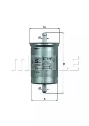 Image of Fuel Filter KL171 79884669 by MAHLE Original