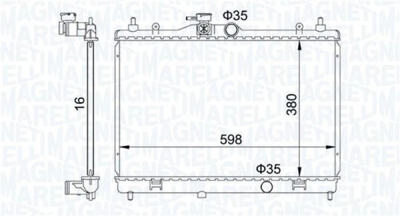 Image of MAGNETI MARELLI Engine radiator MAGNETI MARELLI 350213168300