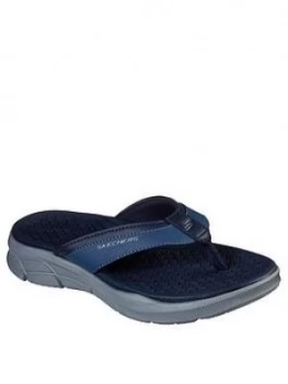 Image of Skechers Equalizer 4.0 Flip Flops - Navy, Size 9, Men