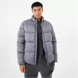 image of Jack Wills Logo Puffer Jacket - Grey