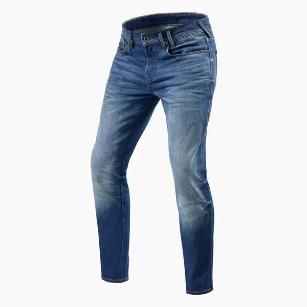 Image of REV'IT! Jeans Carlin SK Mid Blue Used Motorcycle Jeans Size L32/W28