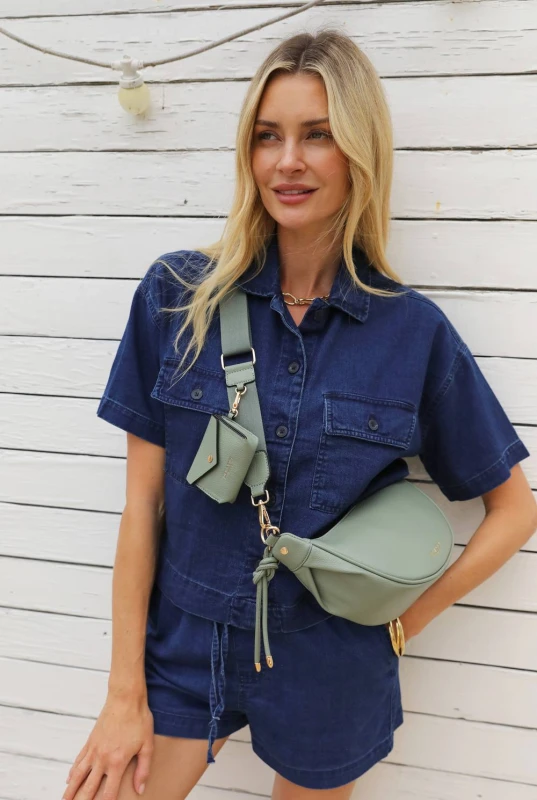 Image of Luella Grey Womens 'Lolly' Sling Bag in Green Green Female One Size