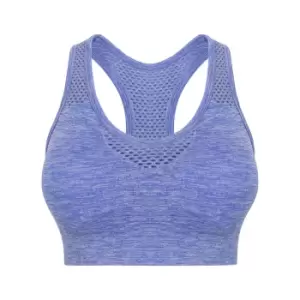 Image of Tombo Womens/Ladies Seamless Crop Top (Small) (Blue Marl)