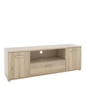 image of Match TV Unit 2 Doors 1 Drawer 1 Shelf In Oak Effect