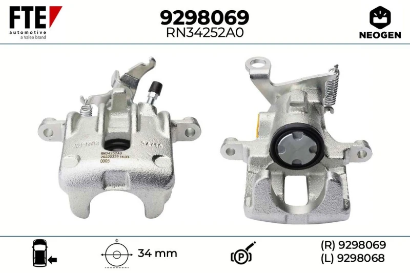 Image of Brake caliper FTE 9298069