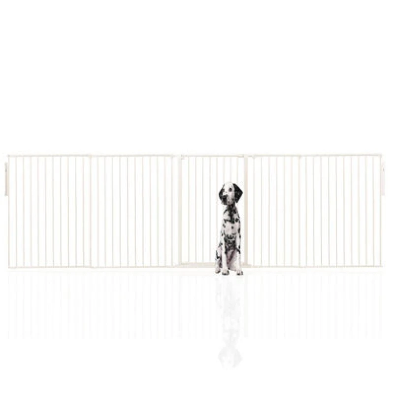Image of Bettacare Premium Extra Tall Multi Panel Flexible Dog Barrier, Up To 344Cm Wide, White, 105Cm Tall