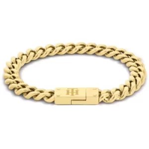 Image of Ladies Tommy Hilfiger Plated Base Metal Bold Th Chain Bold Th Chain