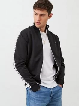 Image of Fred Perry Taped Track Jacket - Black Size M Men