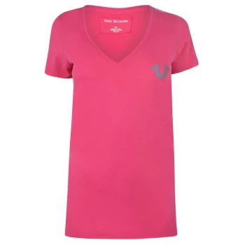 Image of TRUE RELIGION Reflective T Shirt - Pink