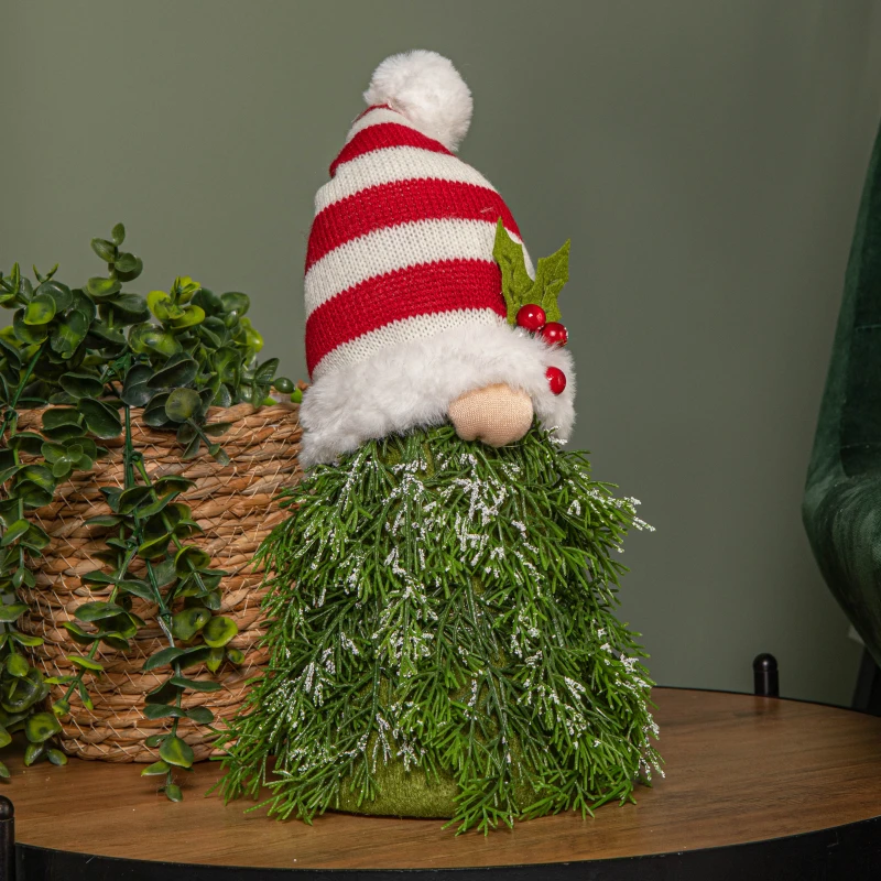 Image of 31cm Red and White Christmas Tree Sitting Gonk with Striped Hat