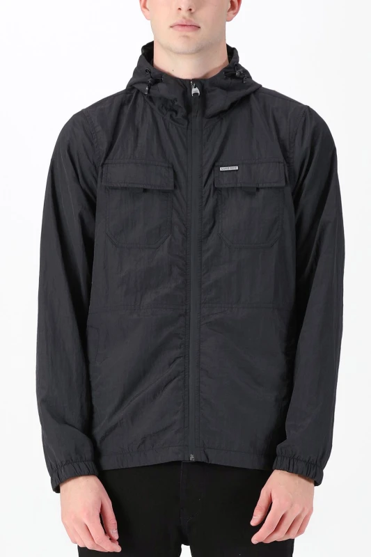 Image of Luke 1977 Luke 1977 Men Denver Hooded Jacket in Black Size: large Black L Male 5056482094346