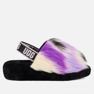 image of UGG Womens Fluff Yeah Slide Tie Die Slippers - Magnolia - UK 3