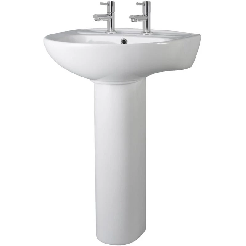 Image of NUIE Nuie - Melbourne Basin and Full Pedestal 550mm Wide - 2 Tap Hole cml003