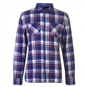 Image of SoulCal Flannel Shirt Mens - Royal/Red/White
