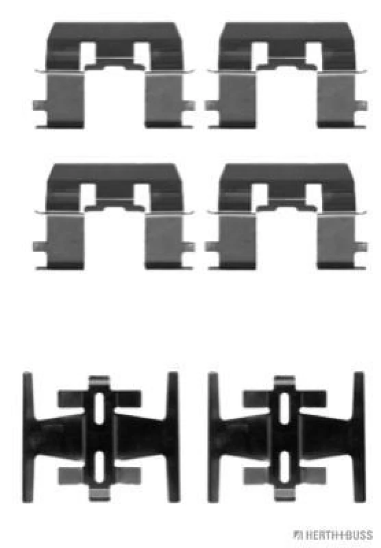 Image of Brake pad fitting kit HERTH+BUSS JAKOPARTS J3664011
