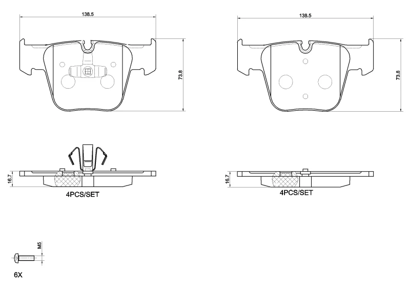 Image of BREMBO Brake pad set BREMBO P 50 177