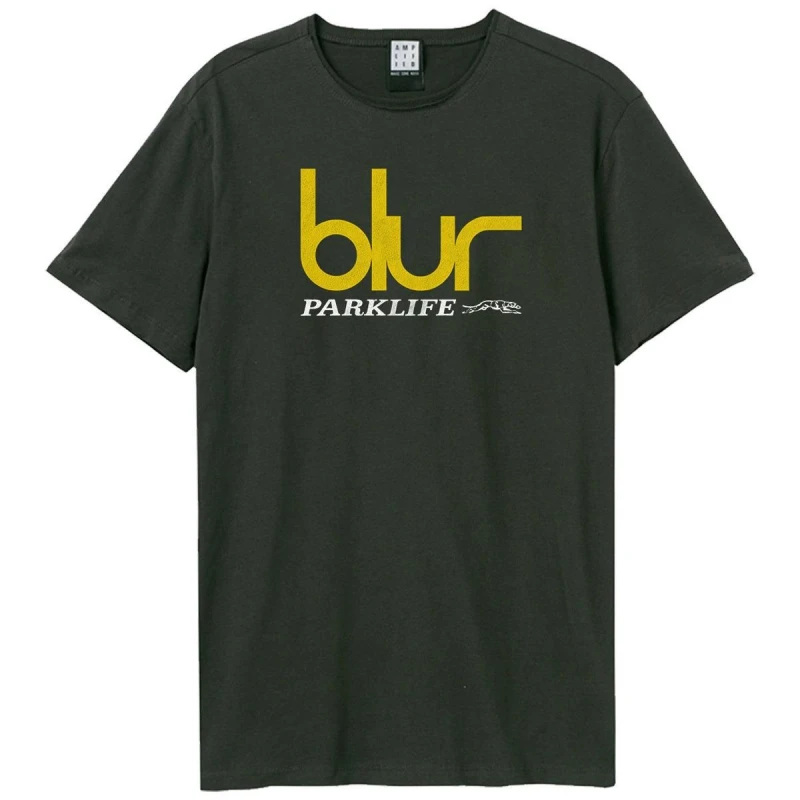 Image of Amplified Amplified Men Parklife Greyhound Blur T-Shirt in Charcoal Size: Small Charcoal S Male 5063470091362