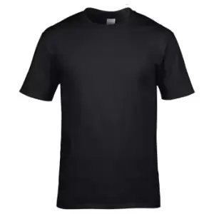 Image of Gildan Mens Premium Cotton Ring Spun Short Sleeve T-Shirt (4XL) (Black)