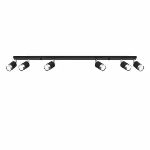 Image of Sollux Plafond Nero 6 Black/Chrome