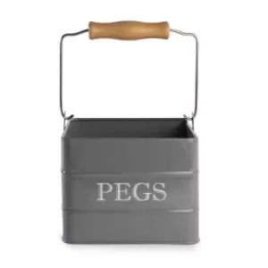 Image of Hanging Metal Peg Tin Grey M&amp;W