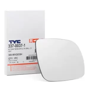 Image of TYC Wing Mirror Glass VW,SEAT 337-0037-1 3B1857522C,6N1857522C,3B1857522C 6N1857522C