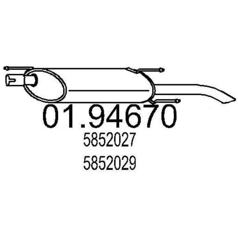 Image of MTS 01.94670 Rear silencer End Silencer (3437)